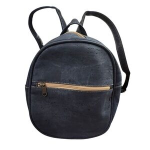 Natural Cork Mini Backpack‎ Blue Portugal Vegan Lightweight Cute Travel Bag